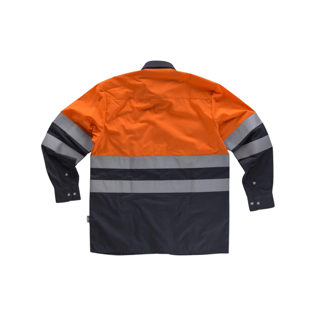 C3813 CAMISA REFLECTIVA MARINO NARANJA