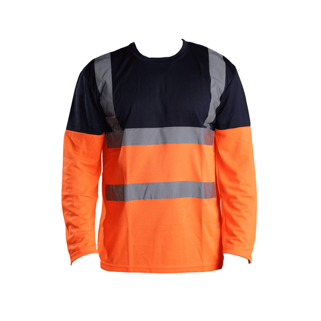 SUÉTER REFLECTIVO MARINO NARANJA